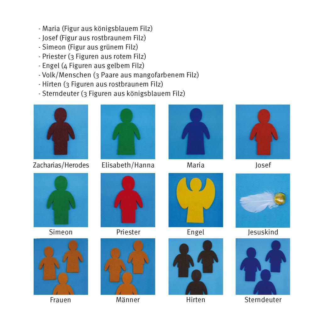 Beispielinhalt (Bild) Erzähltasche für Advent und Weihnachten