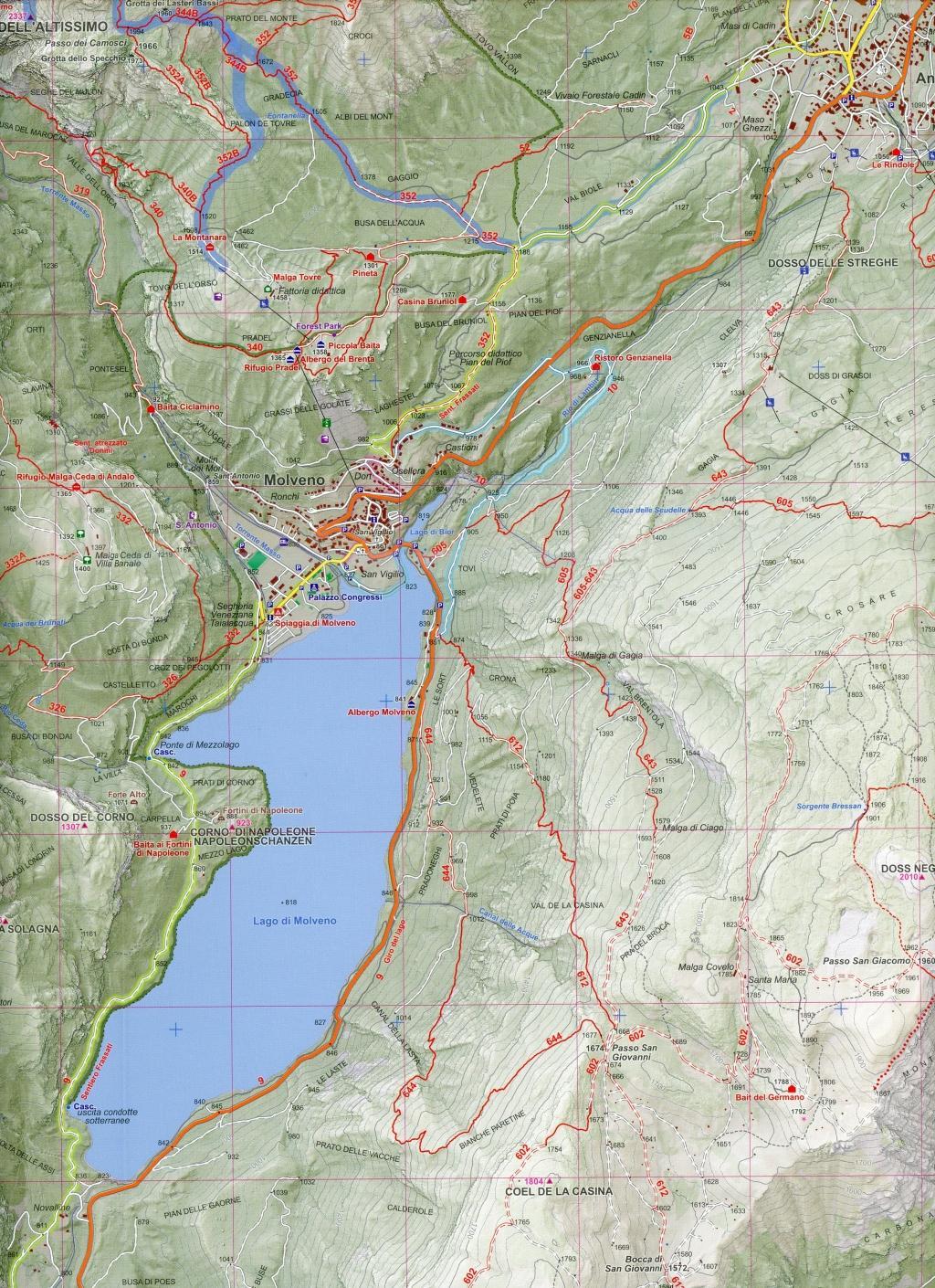 Beispielinhalt (Bild) Gruppo di Brenta - Brentagruppe 1 : 25 000