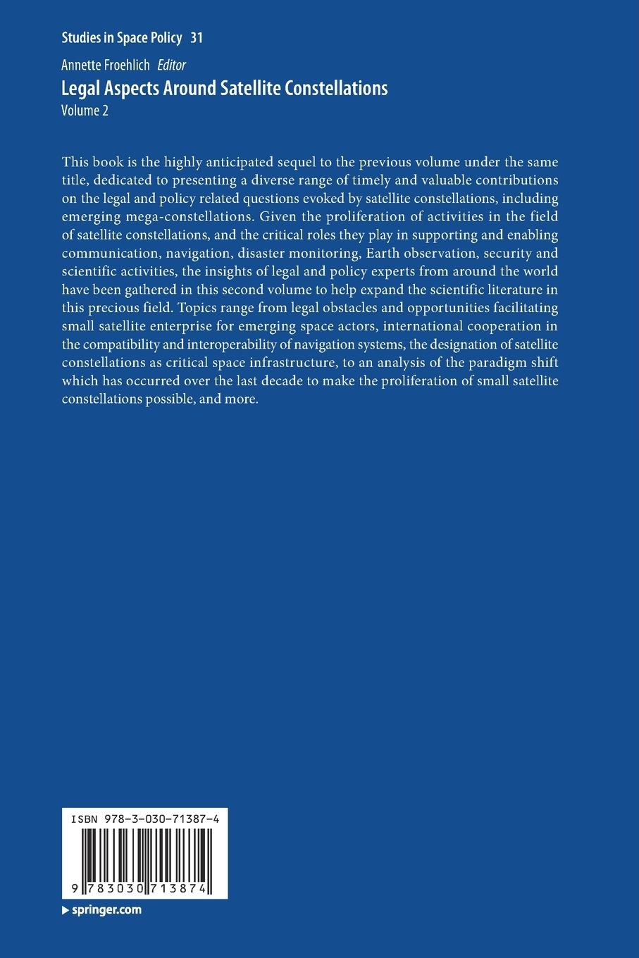 Rückseitencover Legal Aspects Around Satellite Constellations