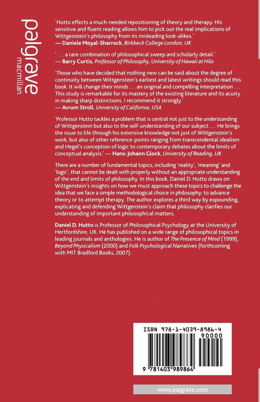 Rückseitencover Wittgenstein and the End of Philosophy