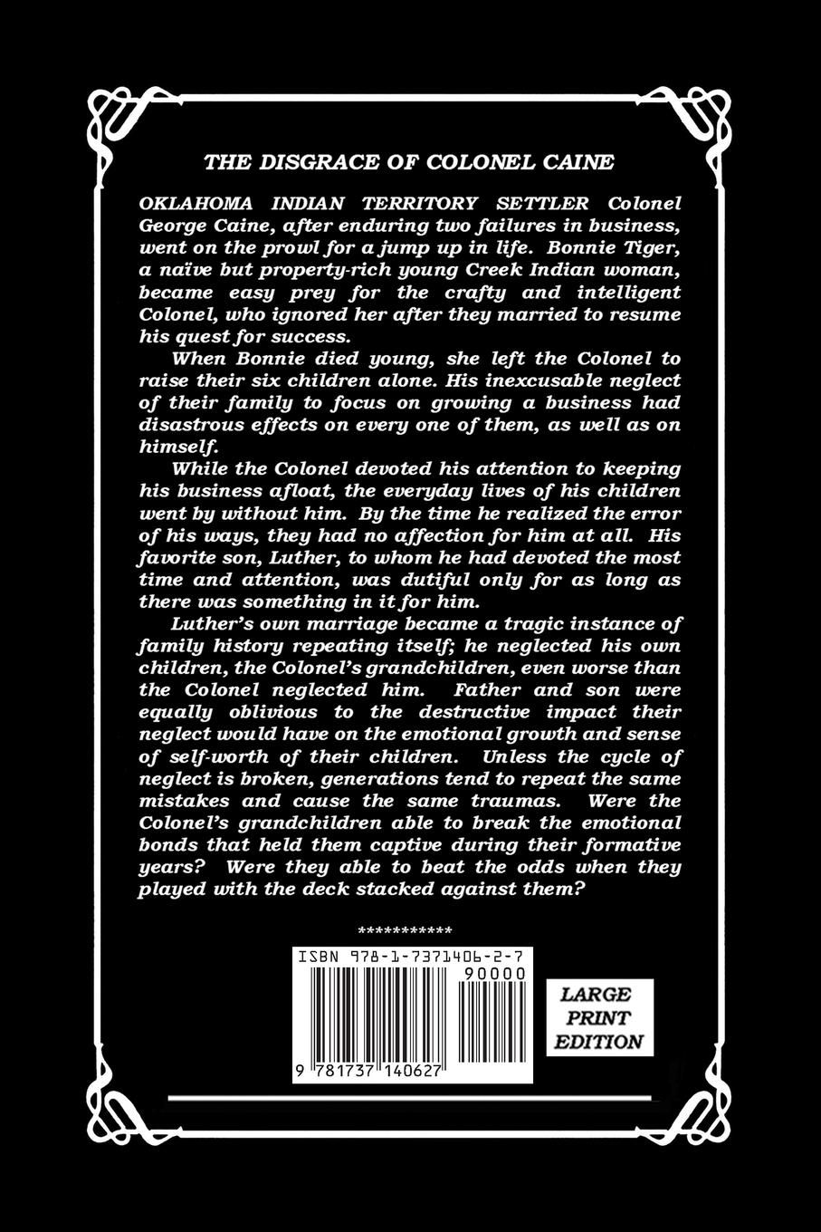 Rückseitencover THE DISGRACE OF COLONEL CAINE