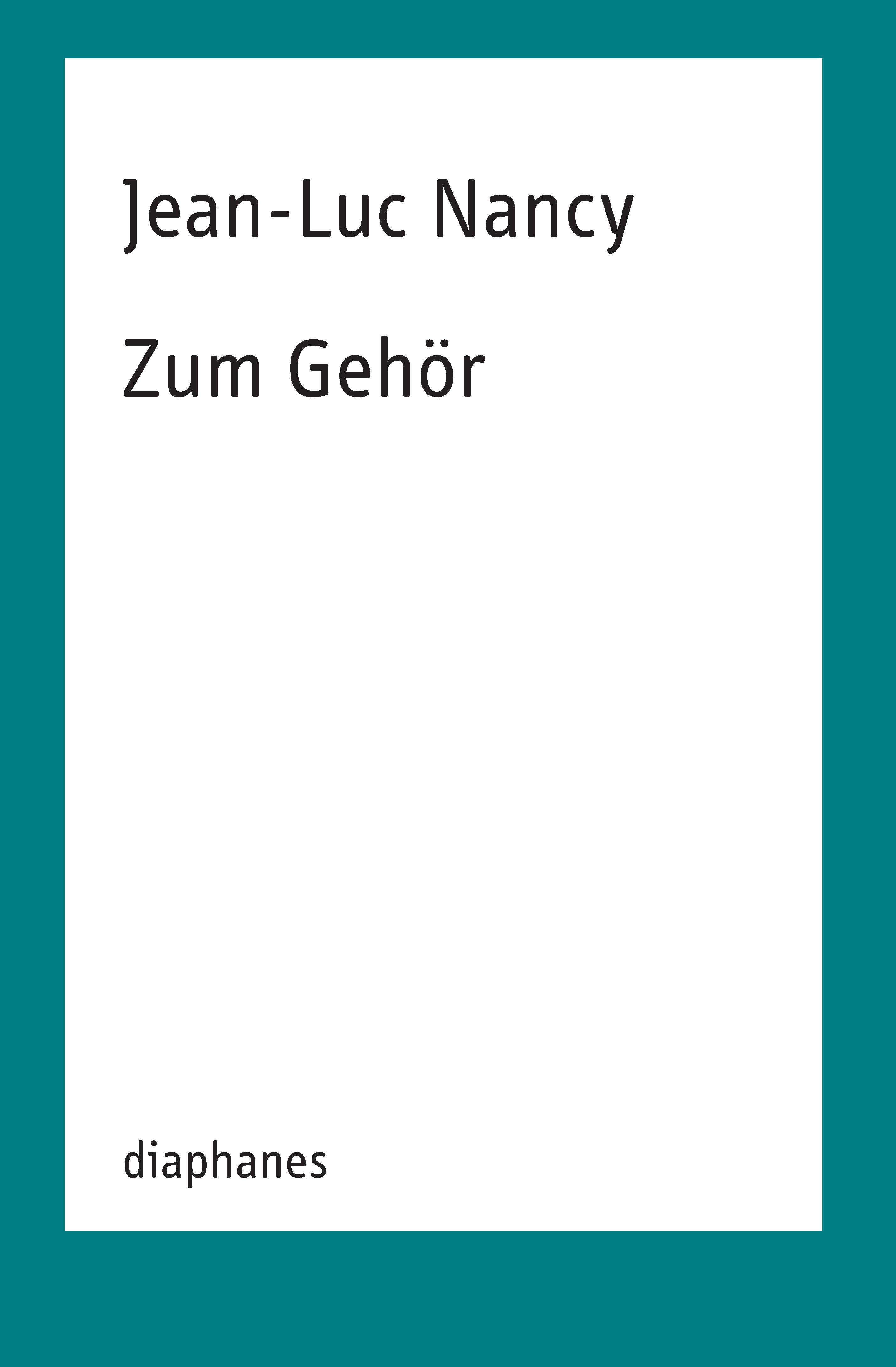 Vorderes Coverbild Zum Gehör