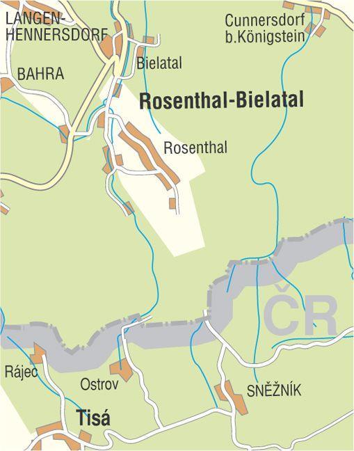 Beispielinhalt (Bild) Rosenthal-Bielatal und Umgebung 1 : 15 000