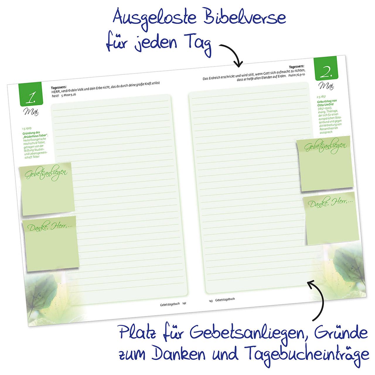 Beispielinhalt (Bild) Gebetstagebuch
