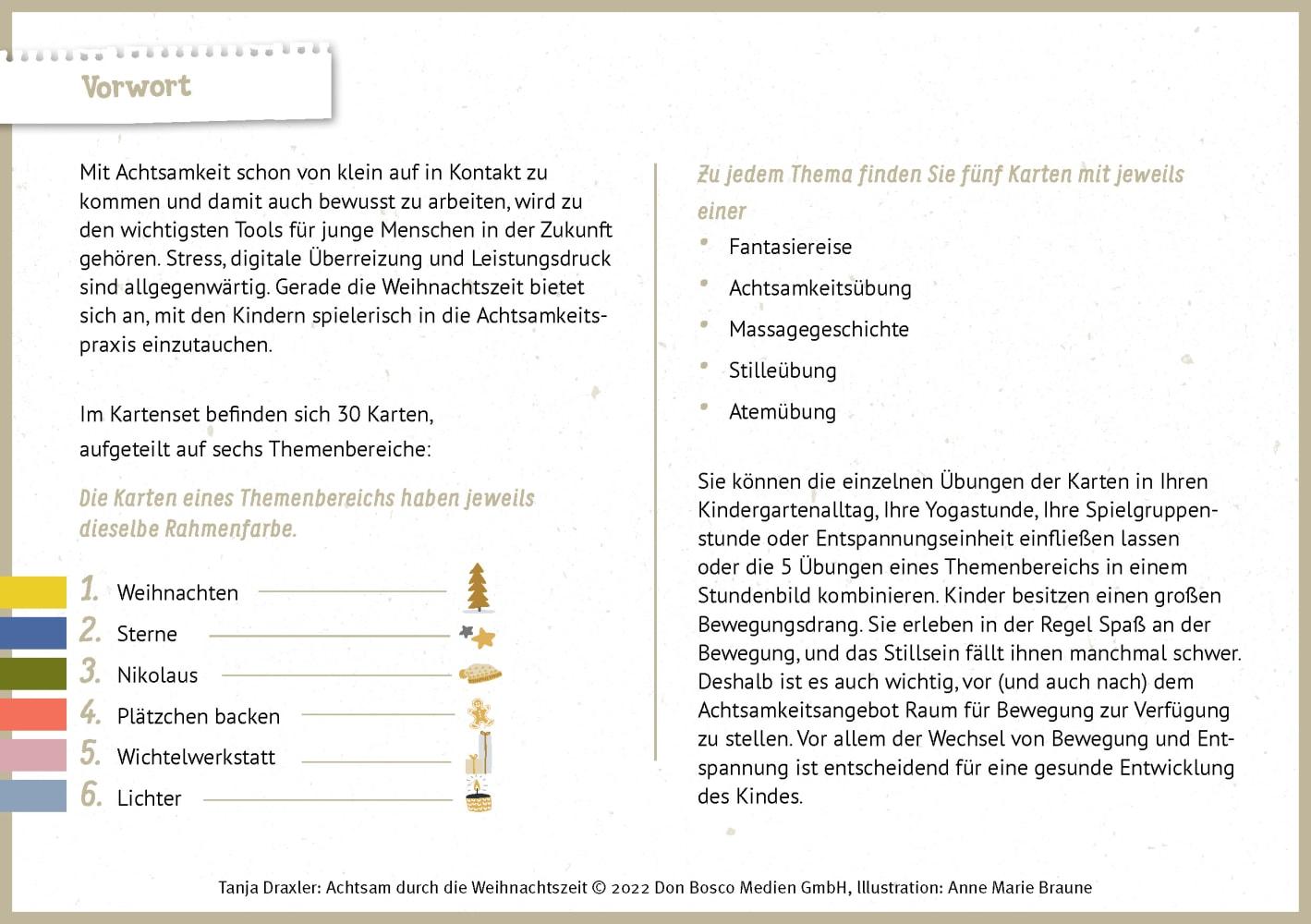 Beispielinhalt (Bild) Achtsam durch die Weihnachtszeit. Fantasiereisen, Massagegeschichten und Achtsamkeitsübungen