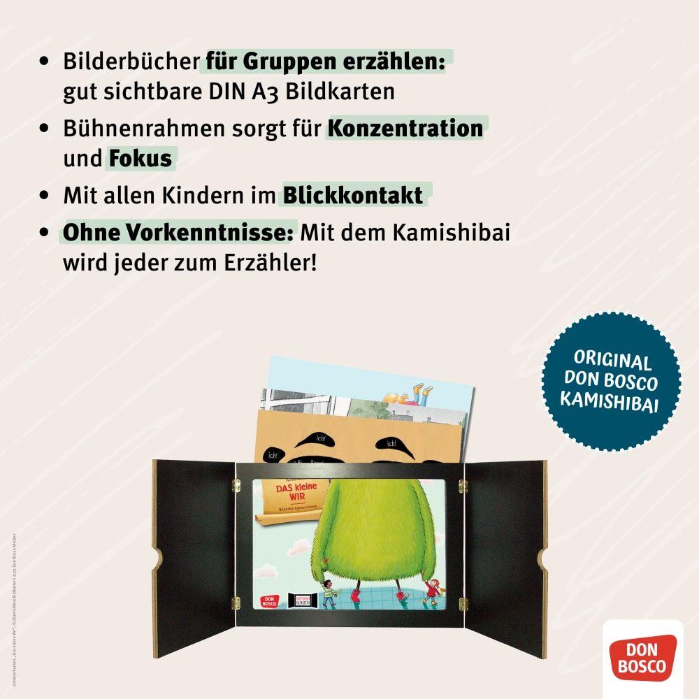 Beispielinhalt (Bild) Bakabu und das Sterne-Laternenfest. Kamishibai Bildkartenset