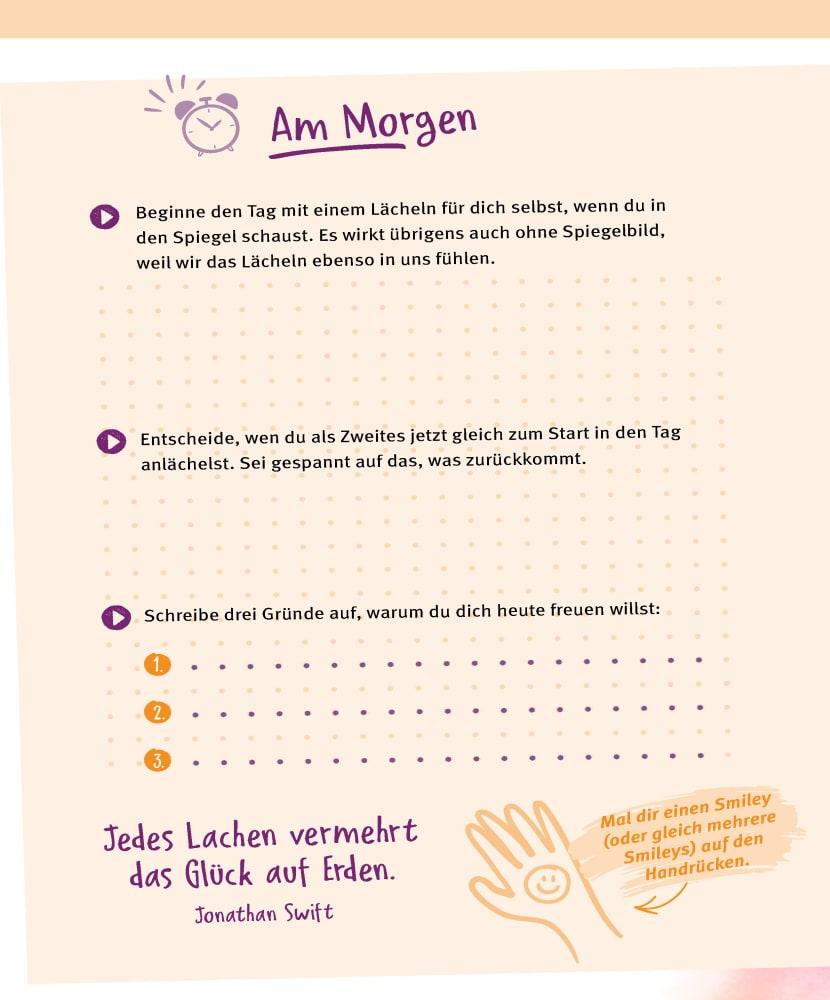 Beispielinhalt (Bild) Mein Selbstcoaching-Journal: Impulse für innere Klarheit, Zufriedenheit, Lebensfreude