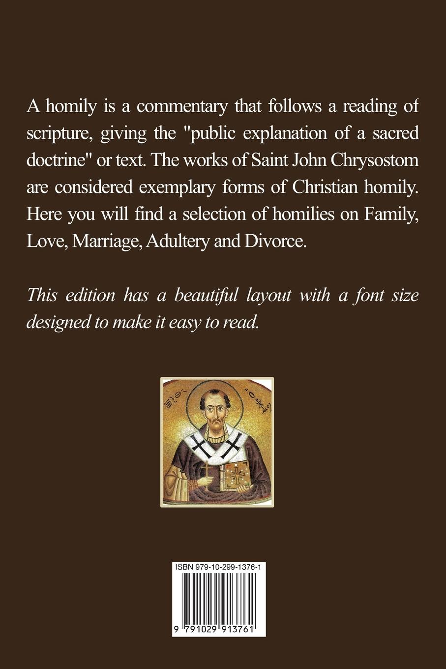Rückseitencover Selected Homilies on Family, Love, Marriage, Adultery and Divorce