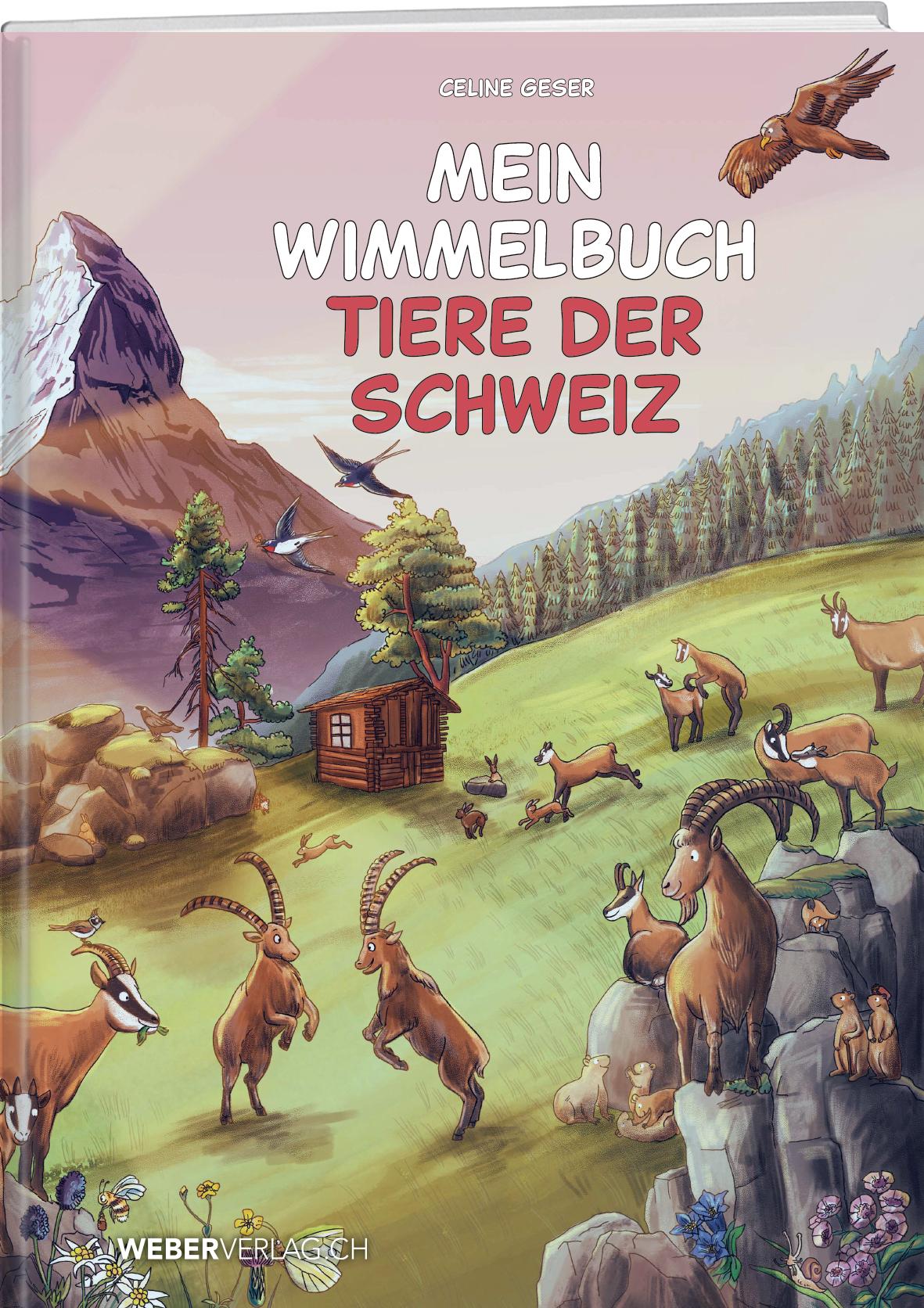 Vorderes Coverbild Mein Wimmelbuch Tiere der Schweiz