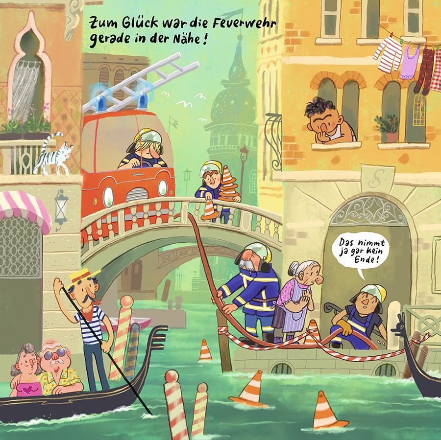 Beispielinhalt (Bild) Die Feuerwehr macht Urlaub