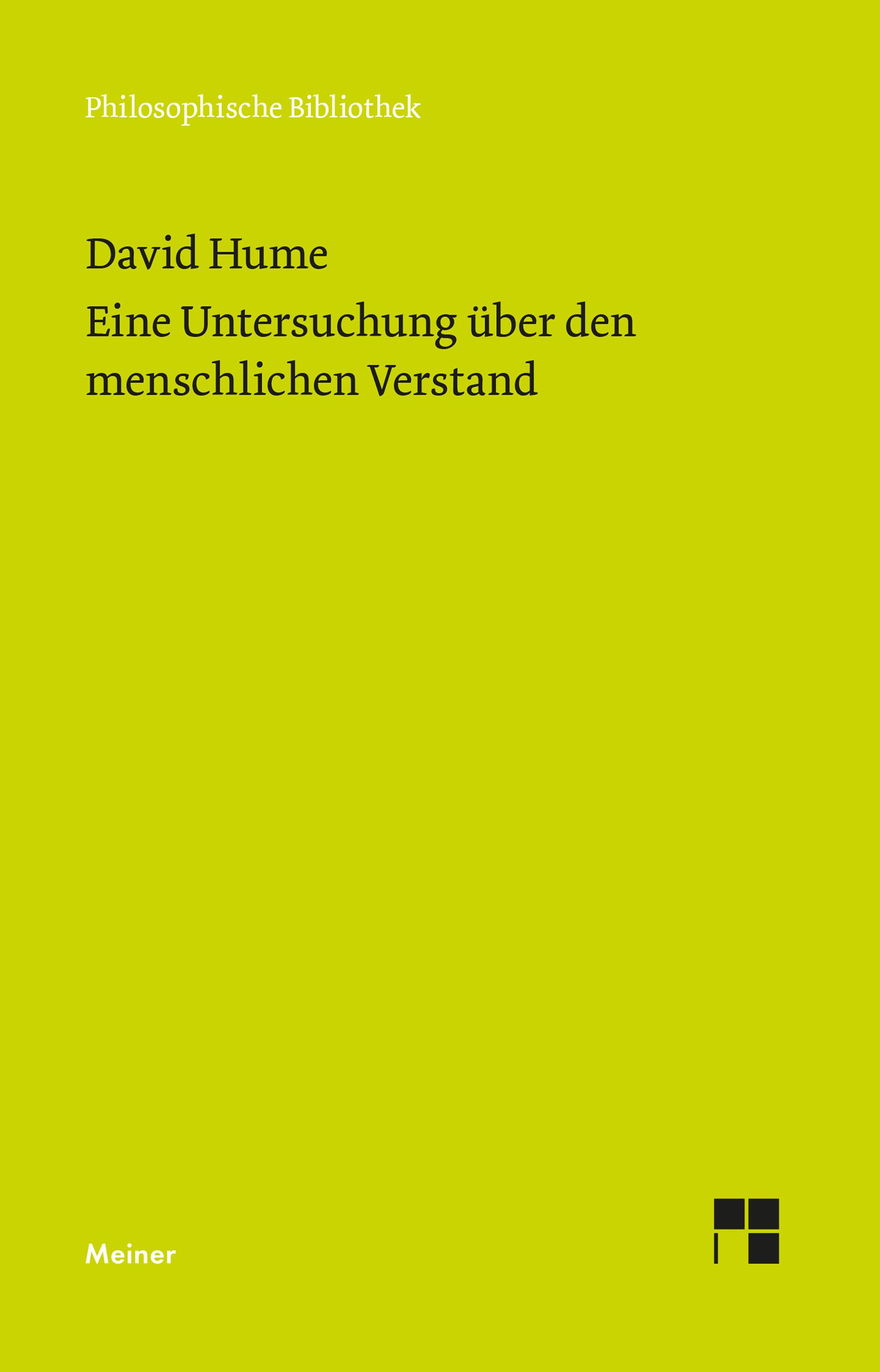 Vorderes Coverbild Eine Untersuchung über den menschlichen Verstand