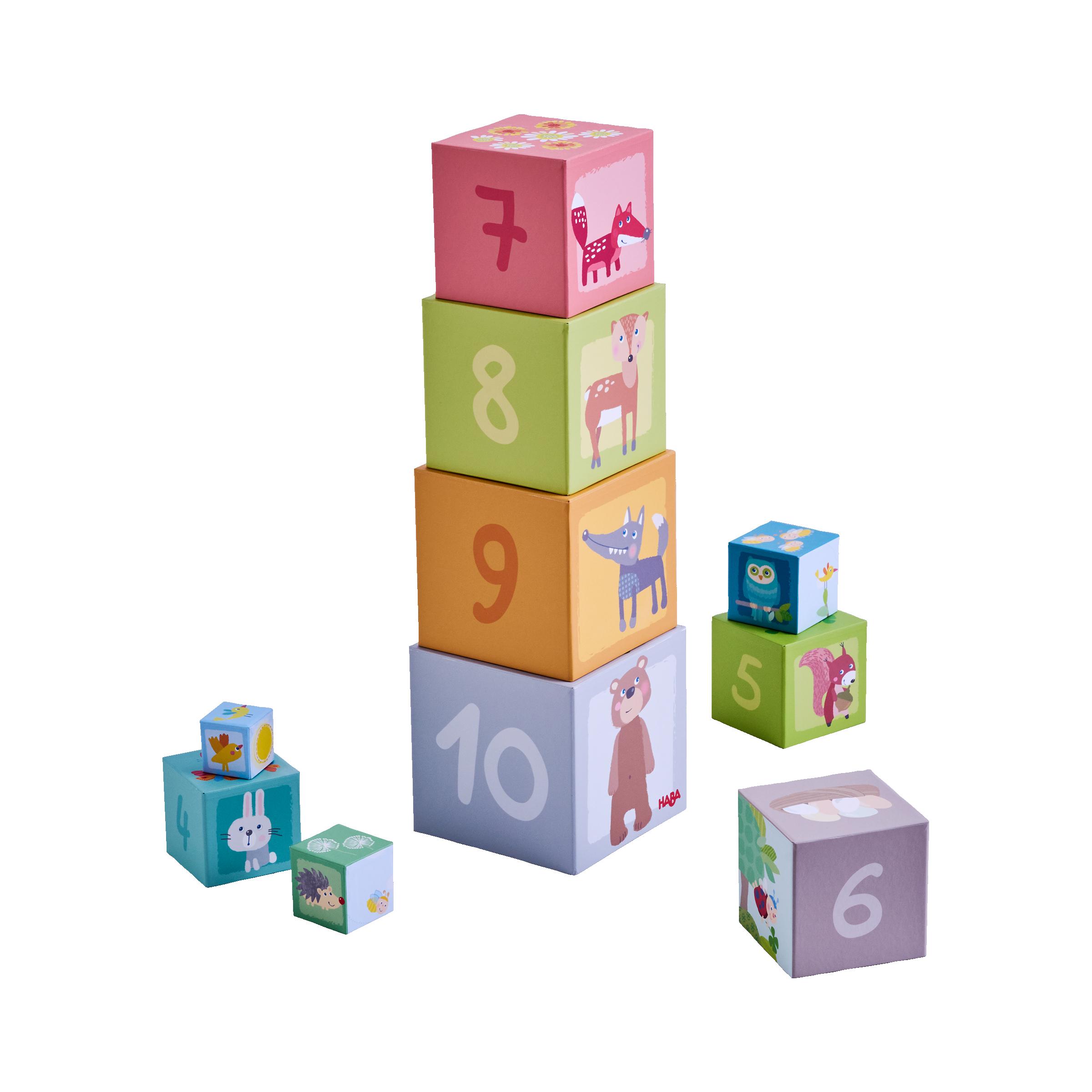 Beispielinhalt (Bild) Stapelwürfel Waldfreunde