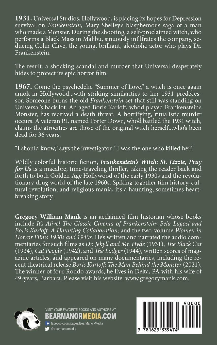 Rückseitencover Frankenstein's Witch (hardback)