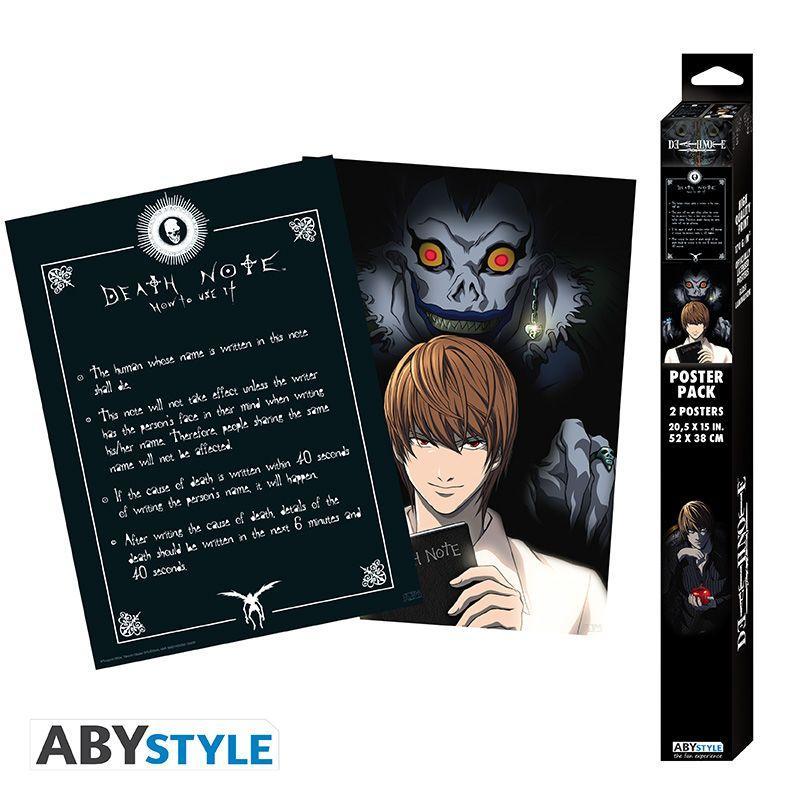 Vorderes Coverbild DEATH NOTE - Set 2 Chibi Posters - Light & Death Note (52x38) x4