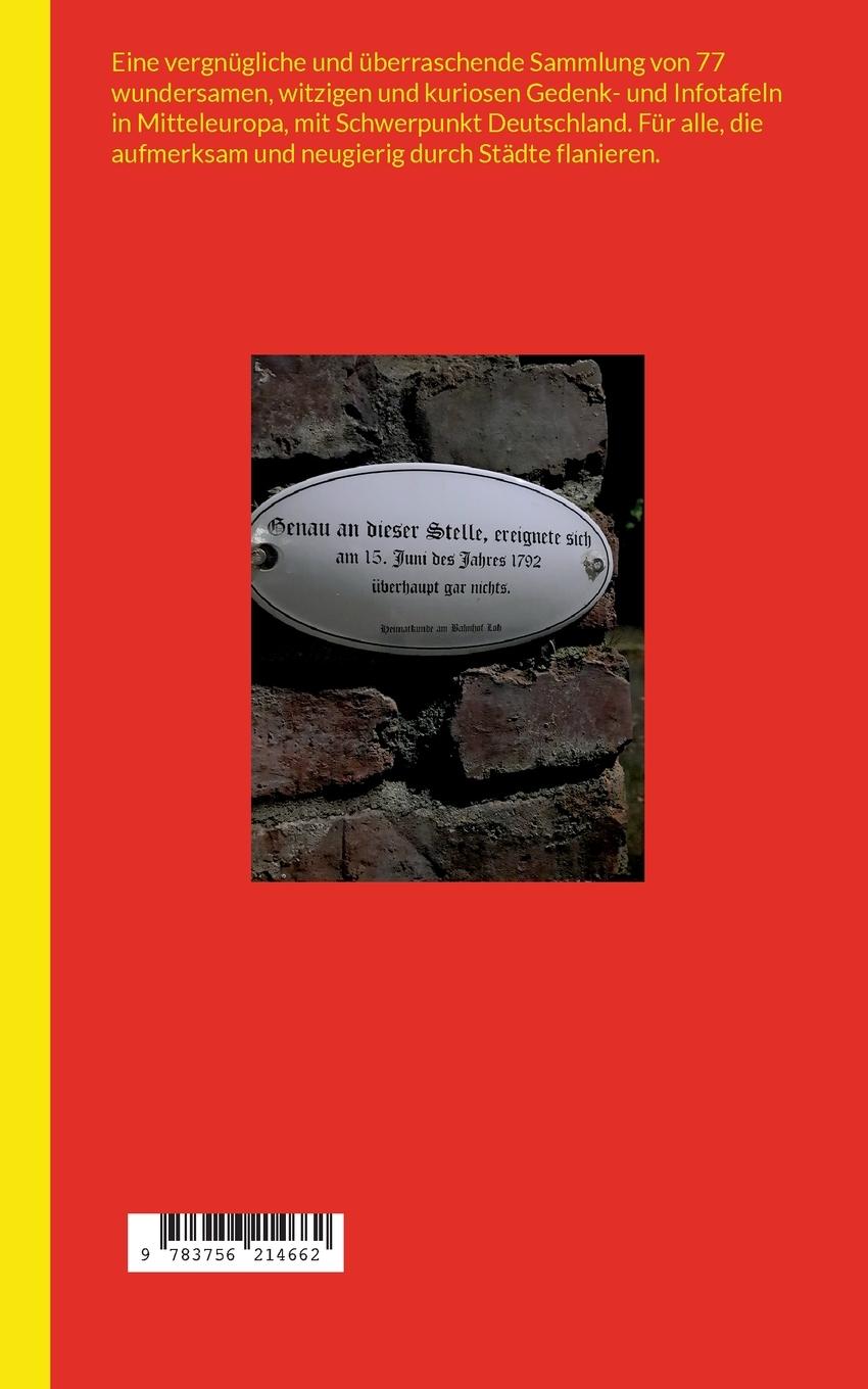 Rückseitencover Hier war Goethe nie