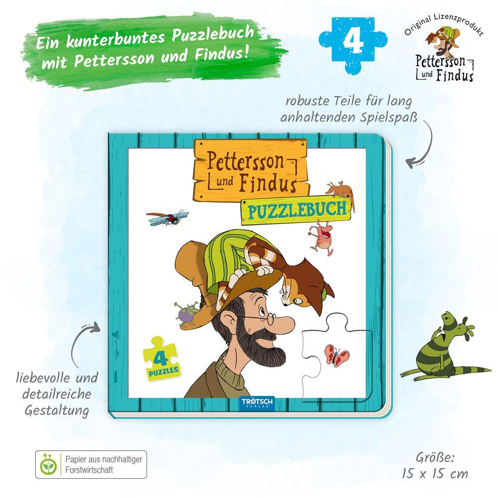 Beispielinhalt (Bild) Trötsch Pettersson und Findus Pappenbuch Puzzlebuch