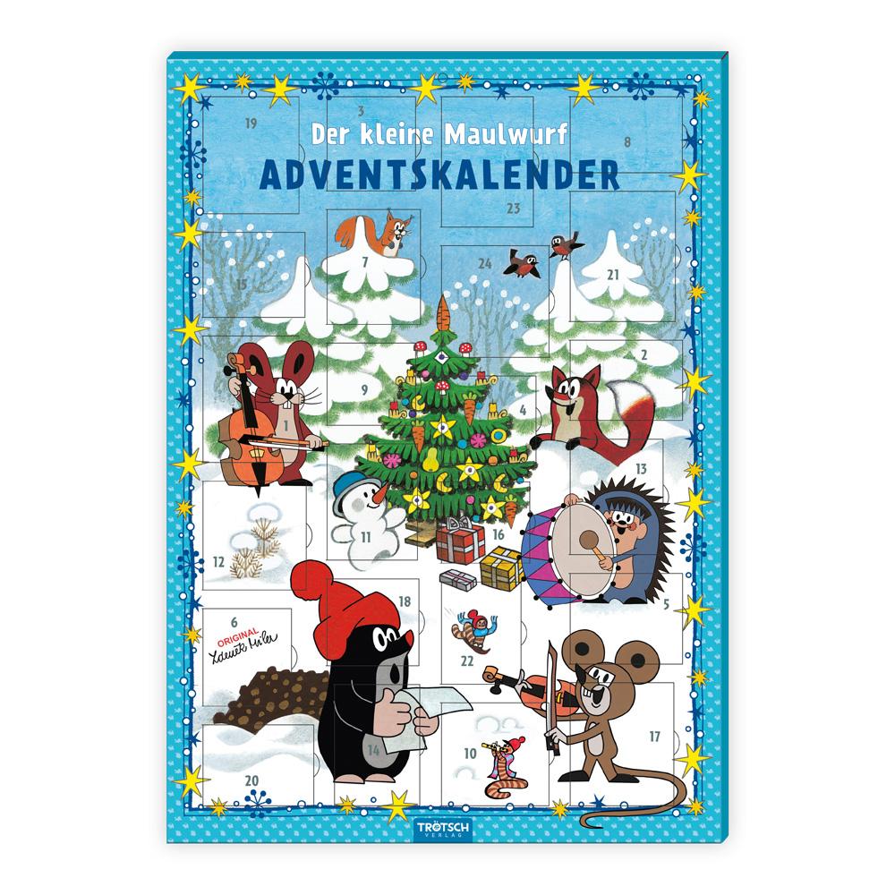 Vorderes Coverbild Trötsch Der kleine Maulwurf Adventskalender mit 24 Magneten