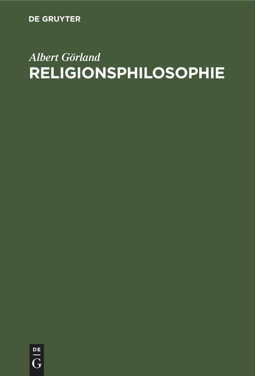 Vorderes Coverbild Religionsphilosophie