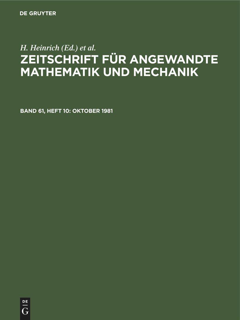Vorderes Coverbild Oktober 1981