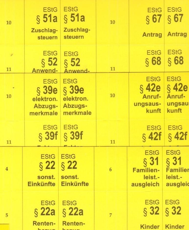 Beispielinhalt (Bild) DürckheimRegister® EStG+EStDV KOMPLETT alle §§ MIT STICHWORTEN