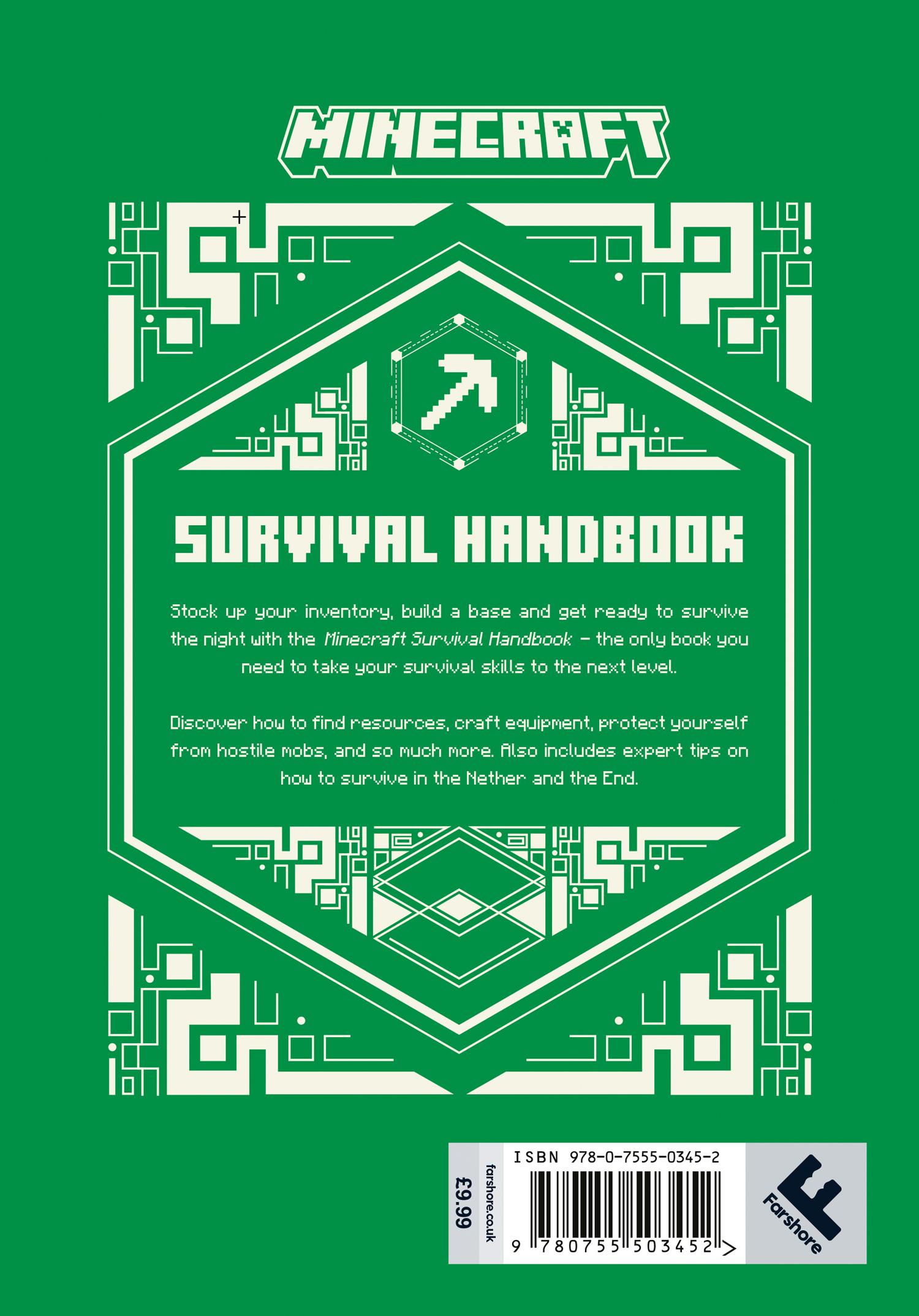 Rückseitencover All New Official Minecraft Survival Handbook