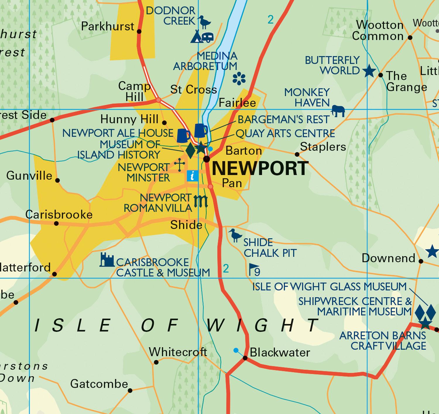 Beispielinhalt (Bild) Isle of Wight Pocket Map