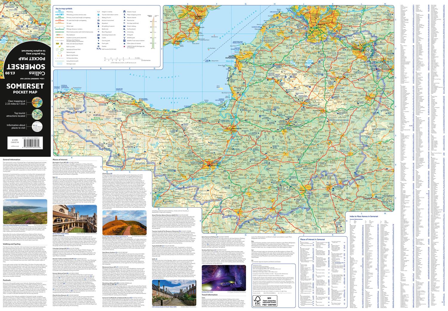 Beispielinhalt (Bild) Somerset Pocket Map
