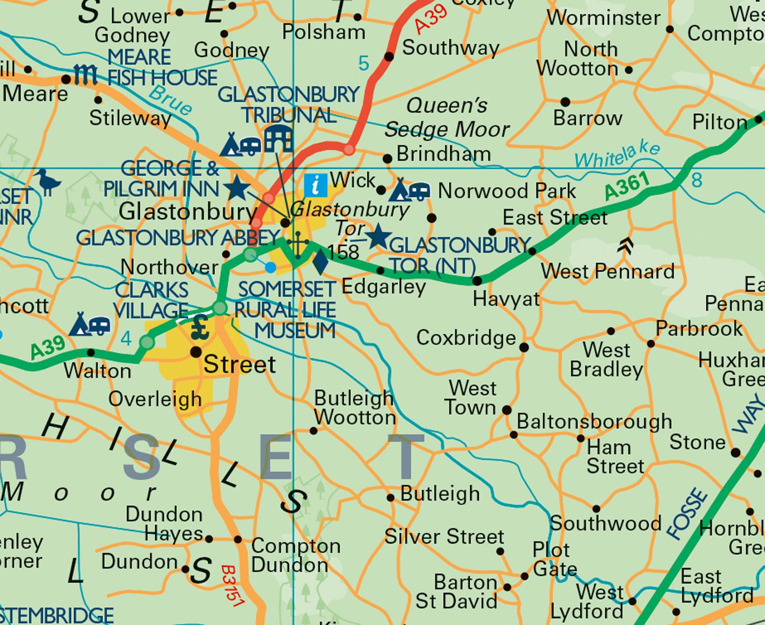 Beispielinhalt (Bild) Somerset Pocket Map
