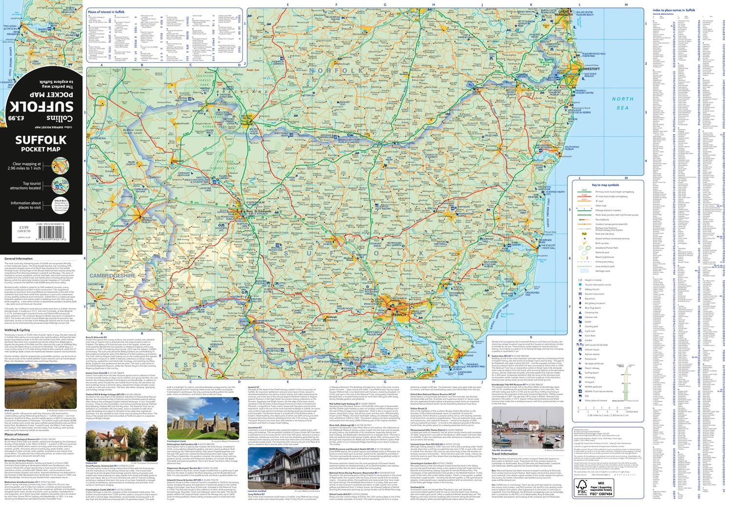 Beispielinhalt (Bild) Suffolk Pocket Map