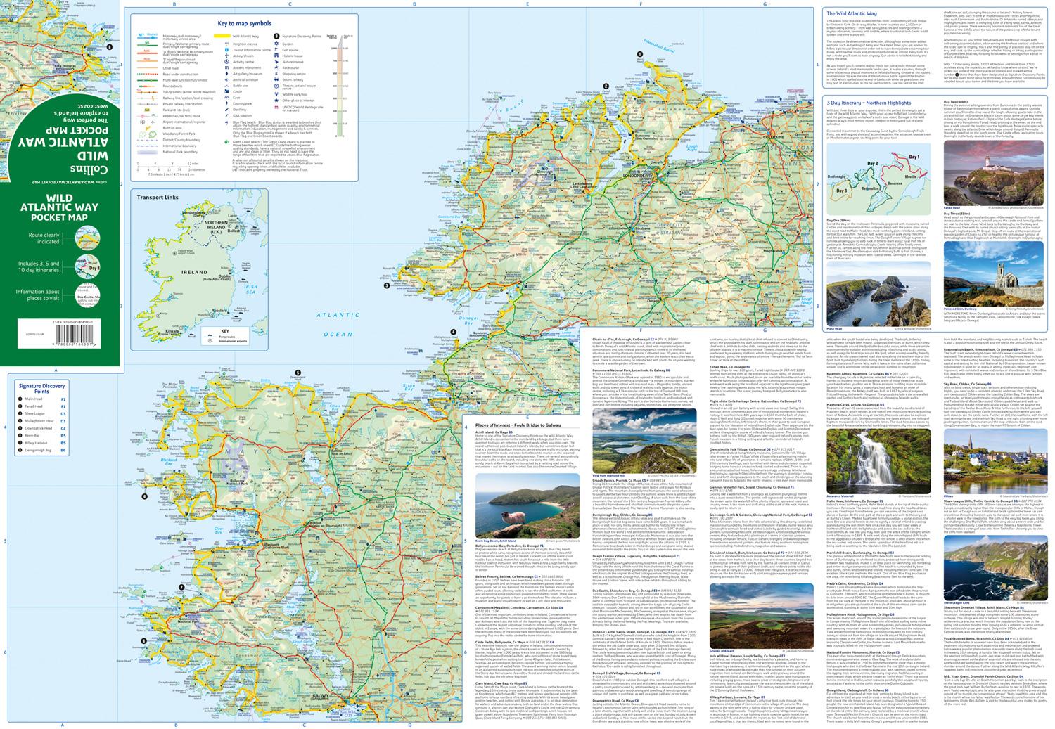 Beispielinhalt (Bild) Wild Atlantic Way Pocket Map