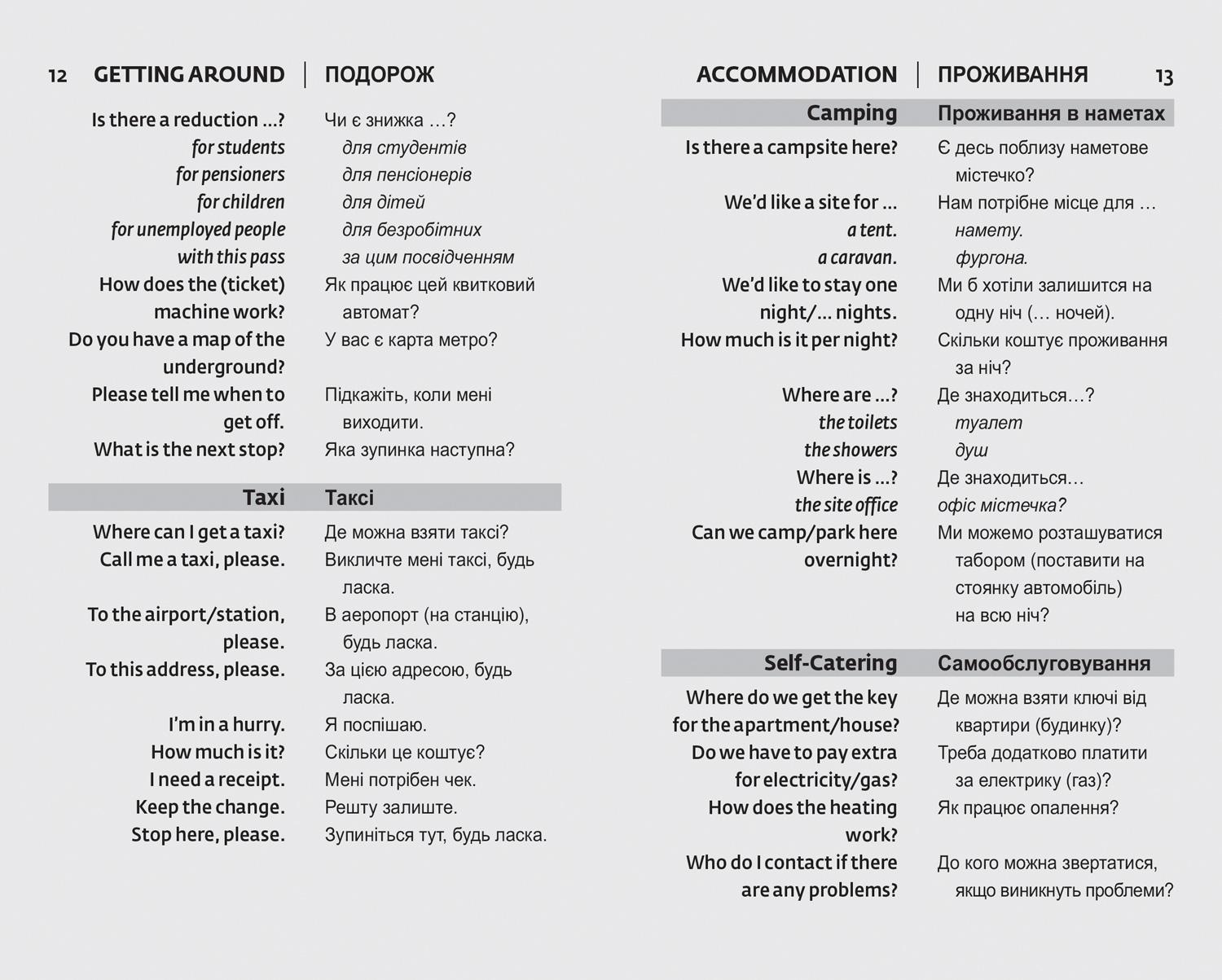 Beispielinhalt (Bild) Ukrainian Essential Dictionary