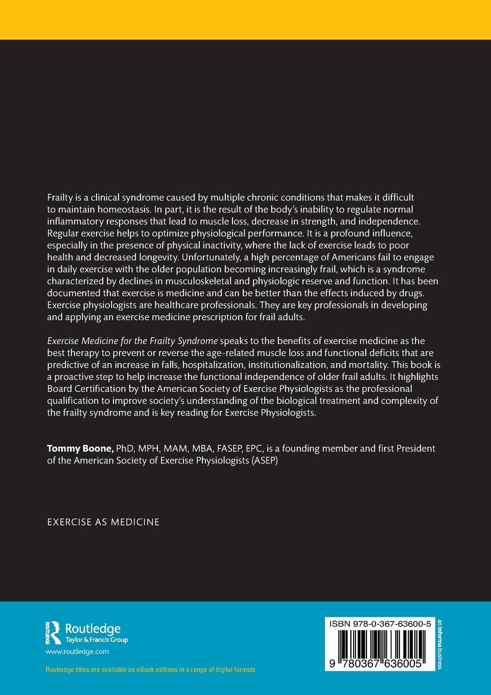 Rückseitencover Exercise Medicine for the Frailty Syndrome