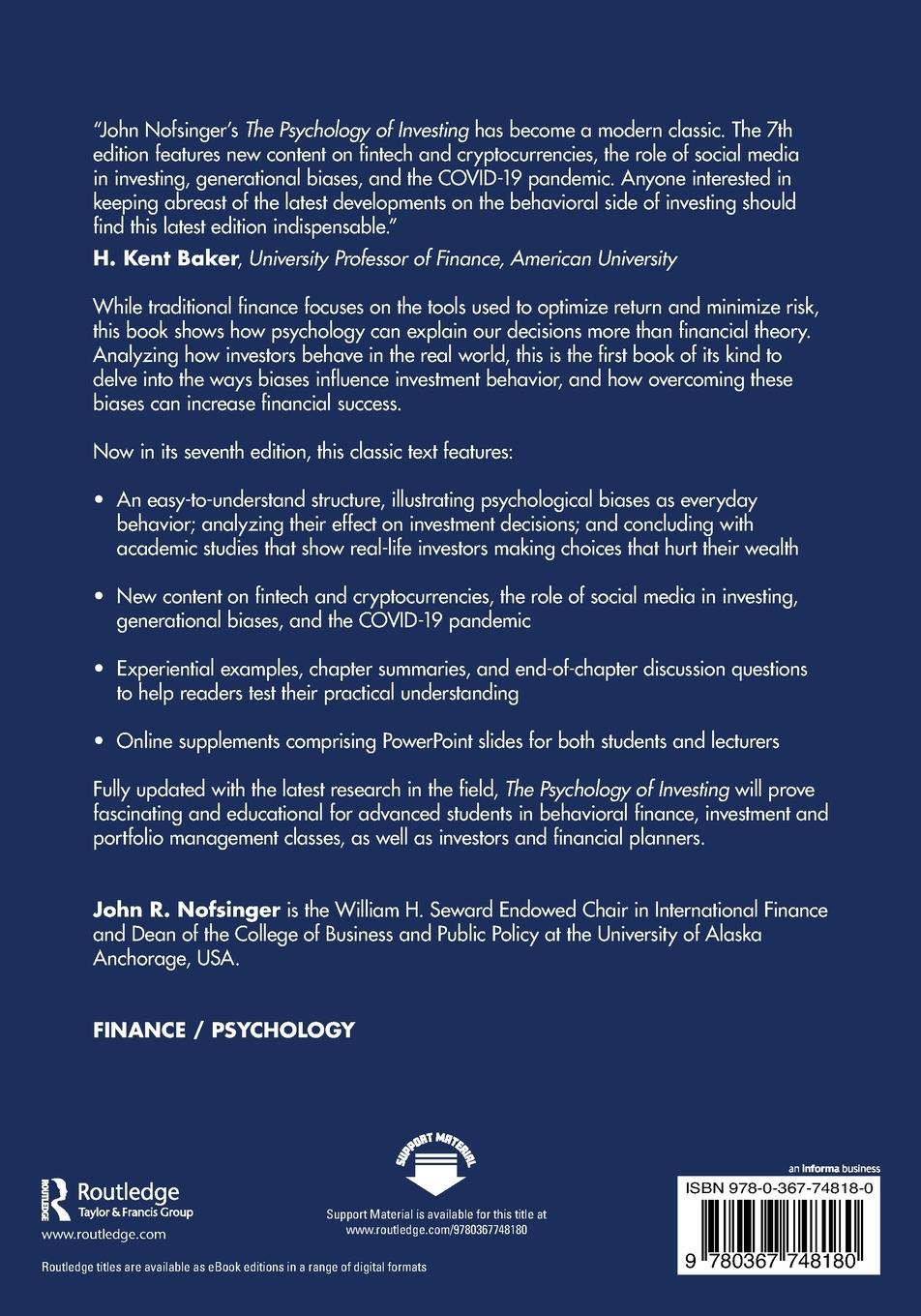 Rückseitencover The Psychology of Investing