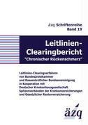 Vorderes Coverbild Leitlinien-Clearingbericht "Chronischer Rückenschmerz"