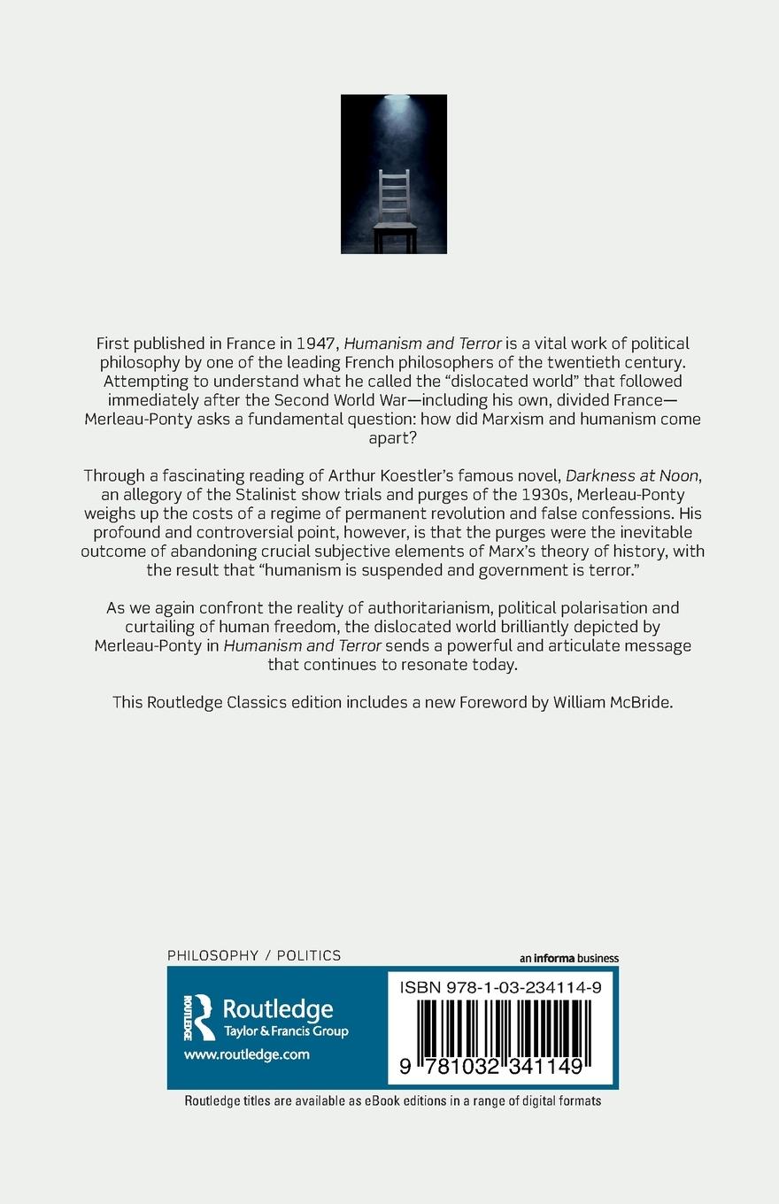 Rückseitencover Humanism and Terror