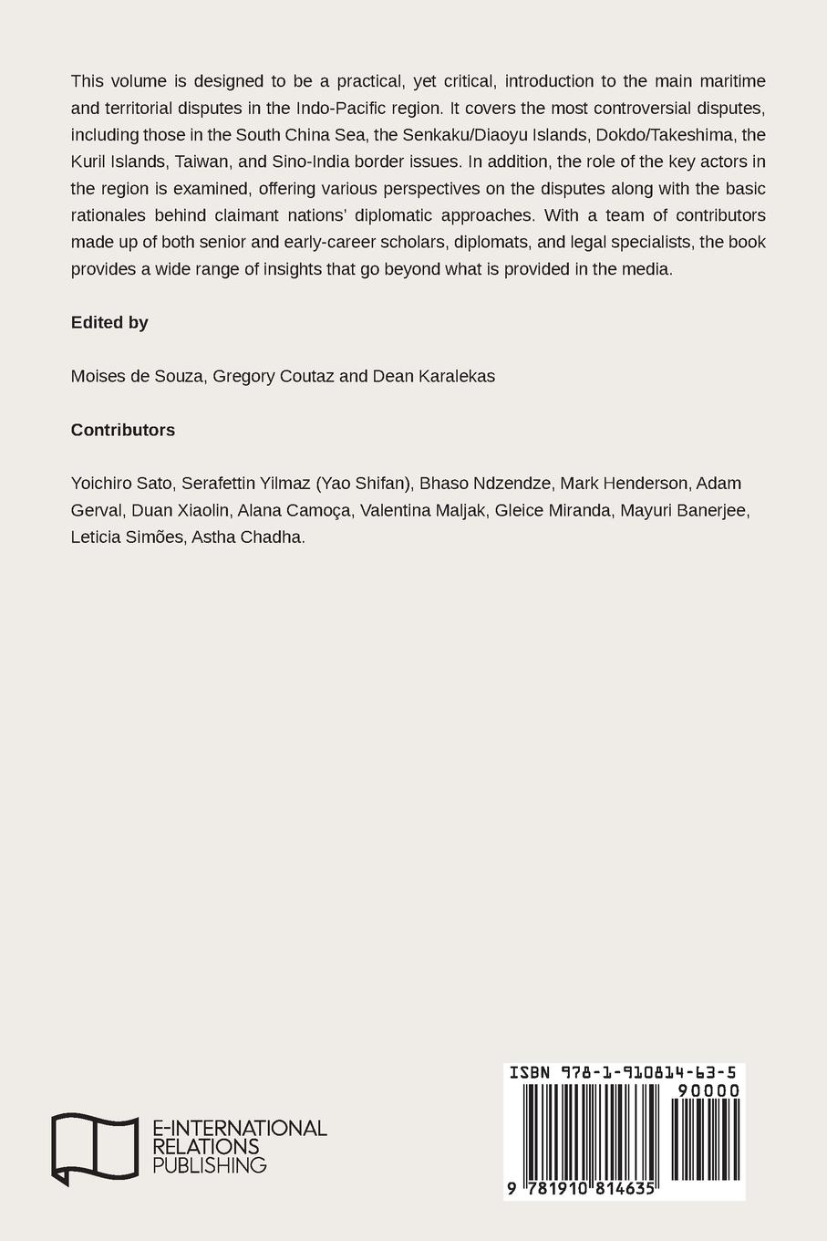 Rückseitencover Asian Territorial and Maritime Disputes