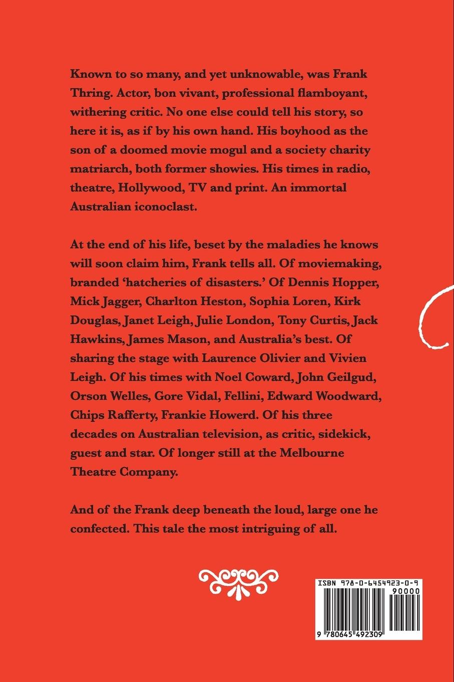 Rückseitencover To Be Frank: A fictional memoir