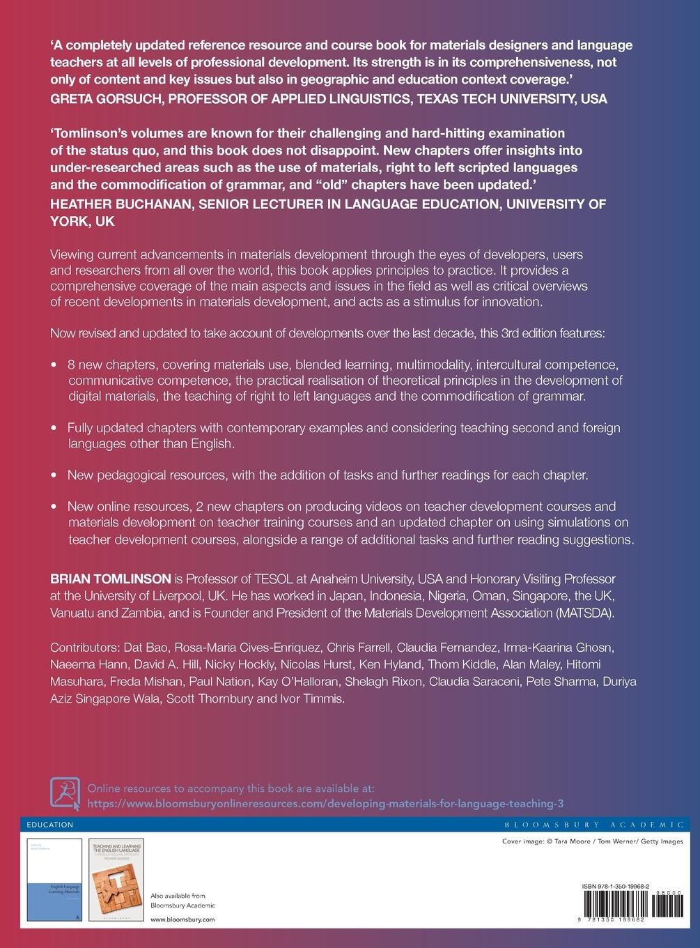 Rückseitencover Developing Materials for Language Teaching