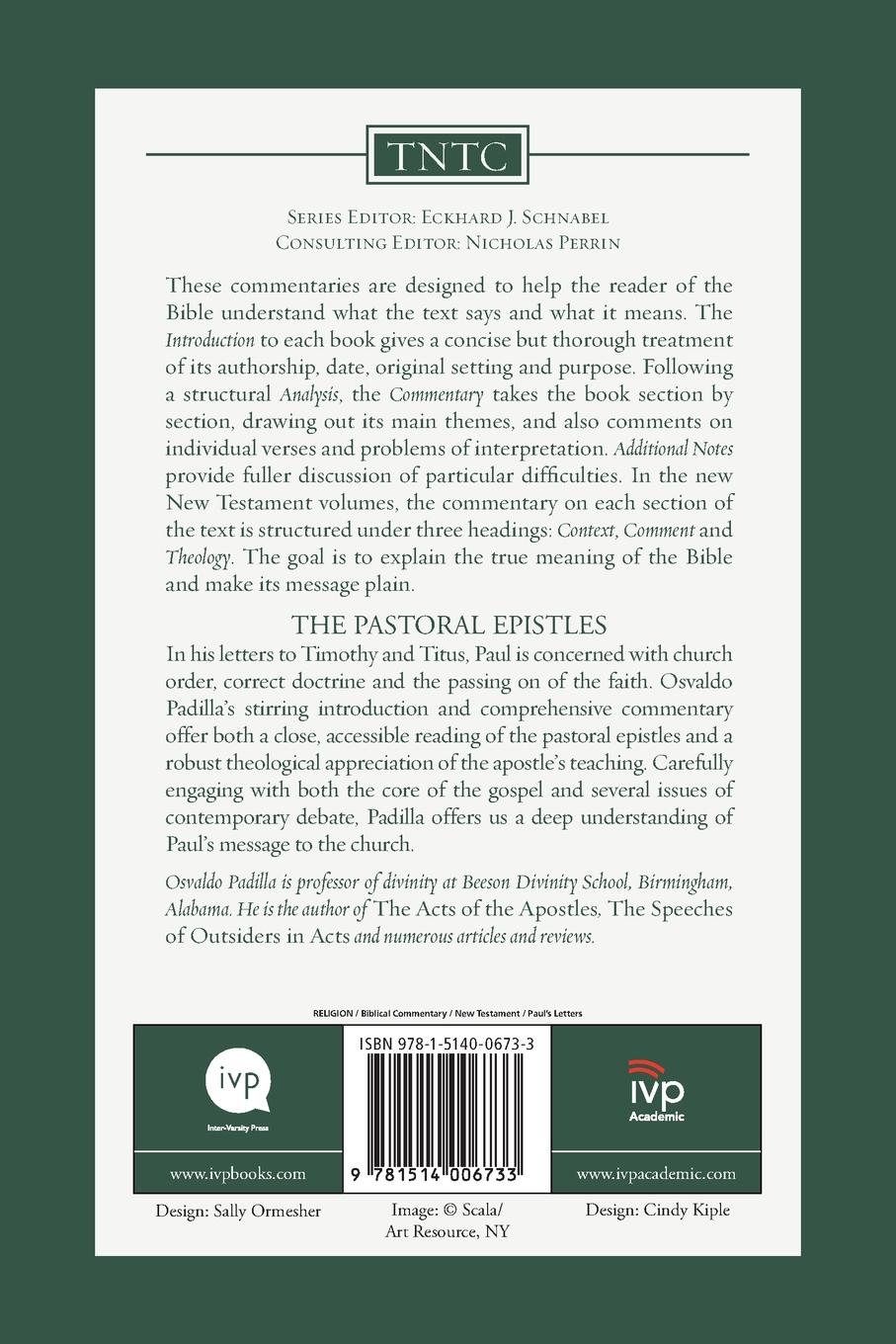 Rückseitencover The Pastoral Epistles