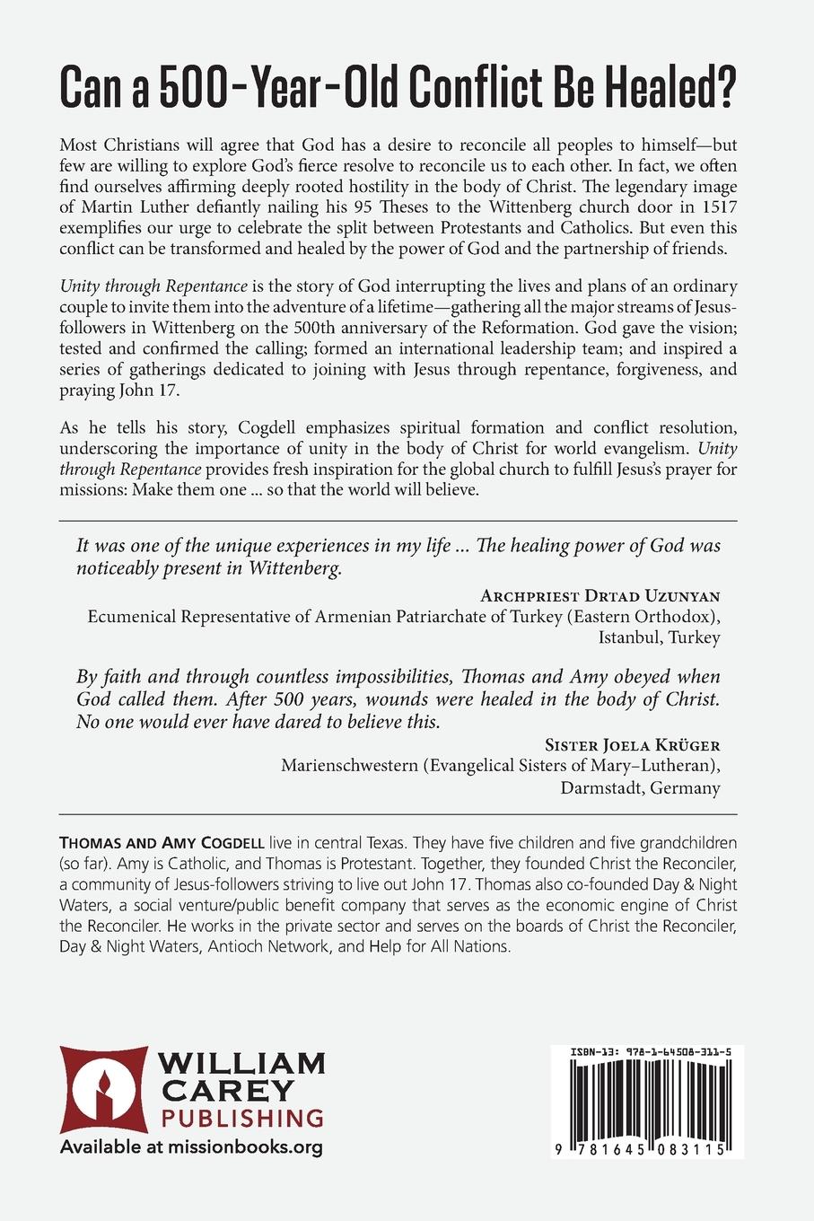 Rückseitencover Unity through Repentance