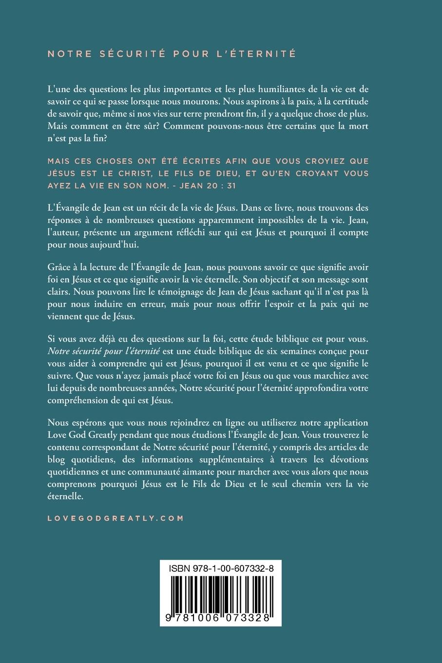 Rückseitencover Notre sécurité pour l'éternité