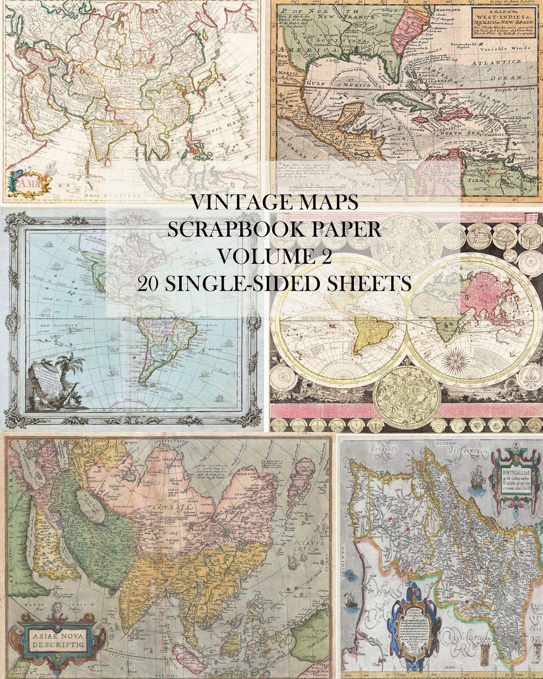 Vorderes Coverbild Vintage Maps Scrapbook Paper