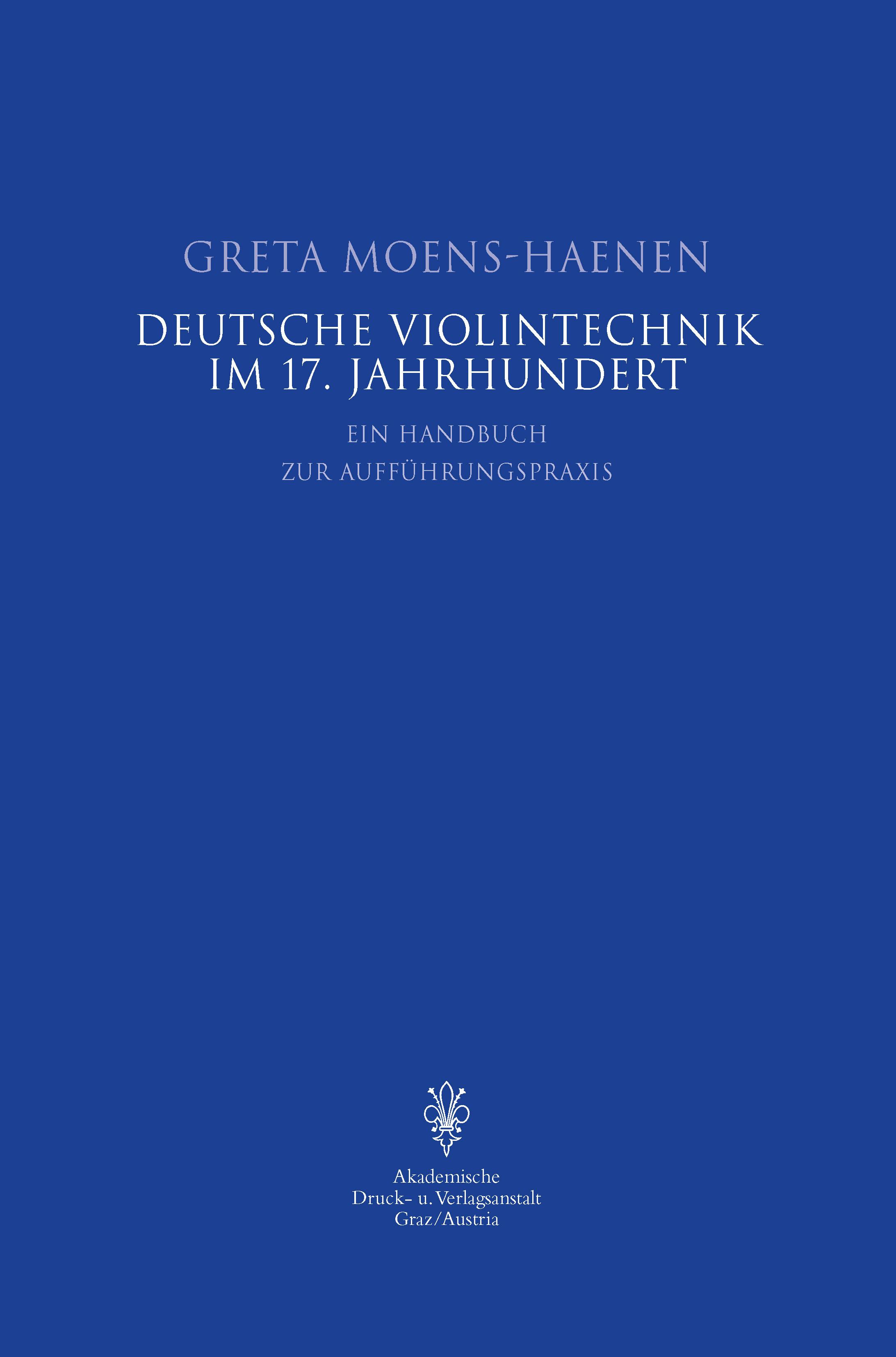 Vorderes Coverbild Deutsche Violintechnik im 17. Jh