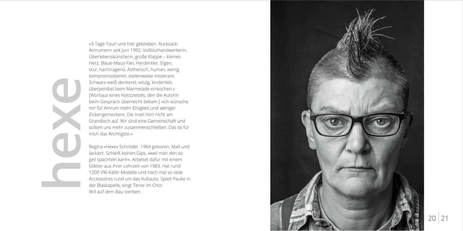 Beispielinhalt (Bild) Mit Ecken und Kanten - Amrumer Gesichter