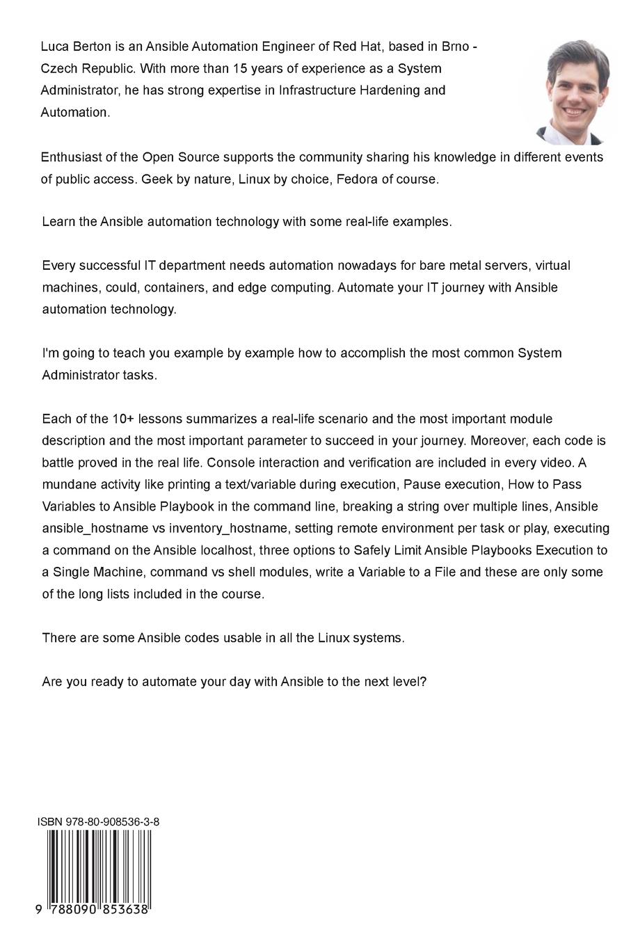 Rückseitencover Ansible For Linux by Examples