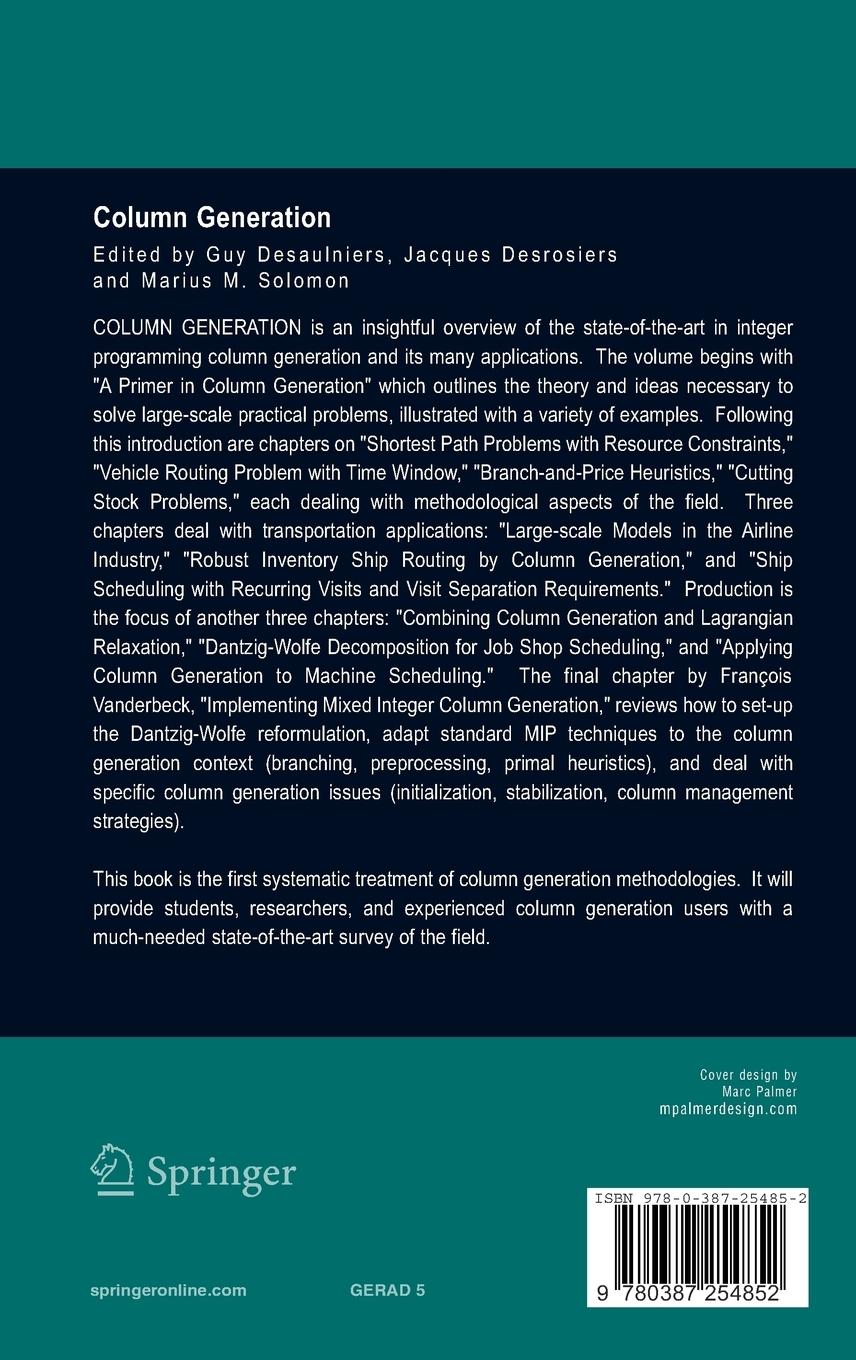 Rückseitencover Column Generation