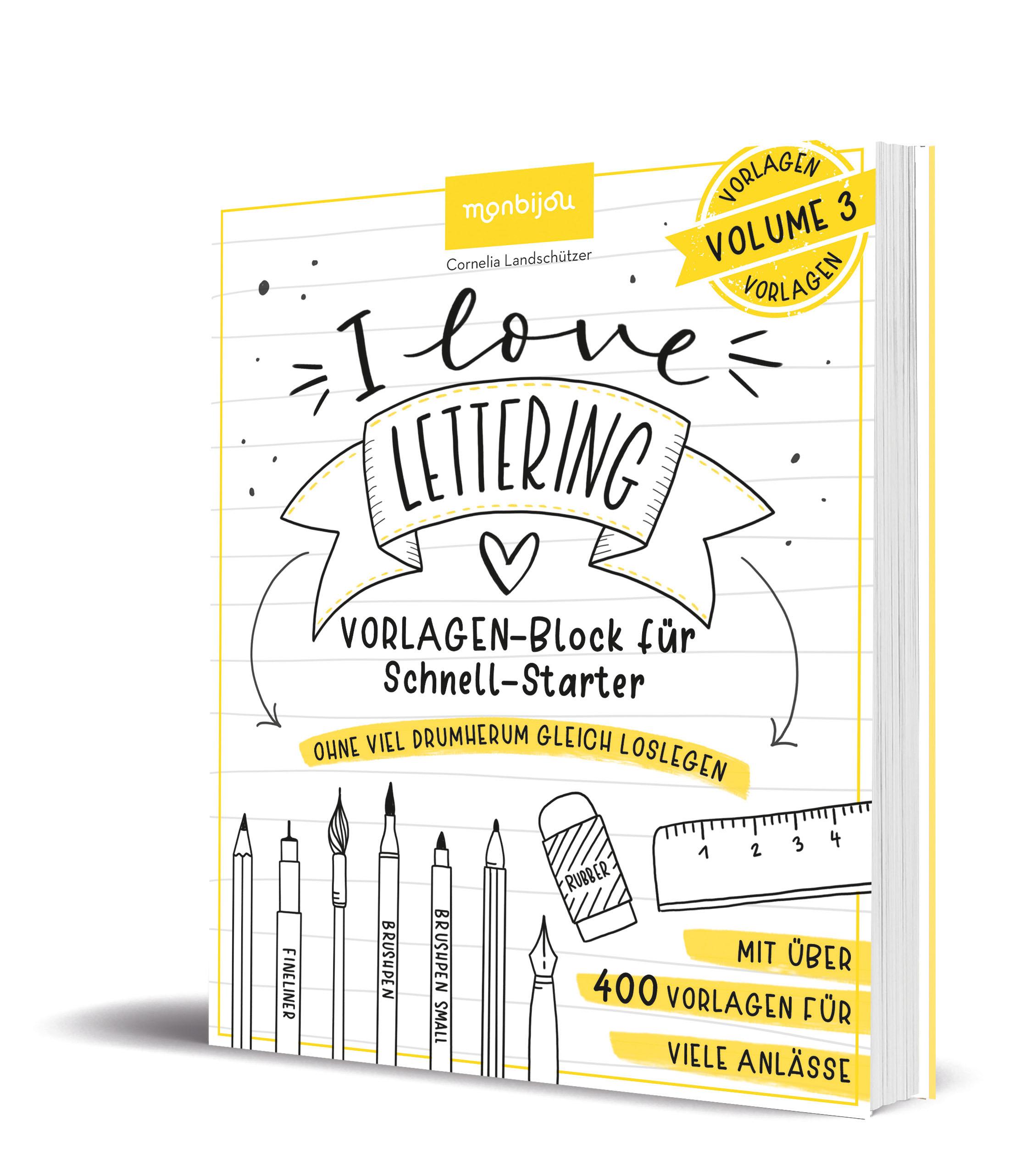 Vorderes Coverbild I Love Lettering - Der Block für alle Schnell-Starter Volume 3