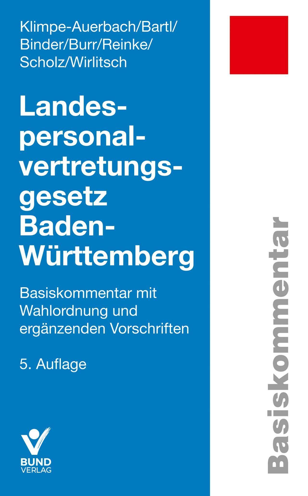 Vorderes Coverbild Landespersonalvertretungsgesetz Baden-Württemberg