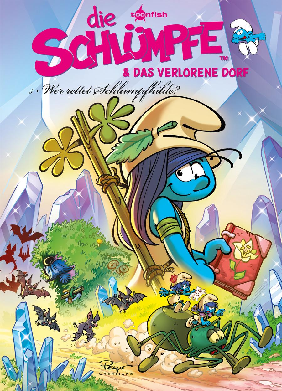 Vorderes Coverbild Die Schlümpfe und das verlorene Dorf. Band 5