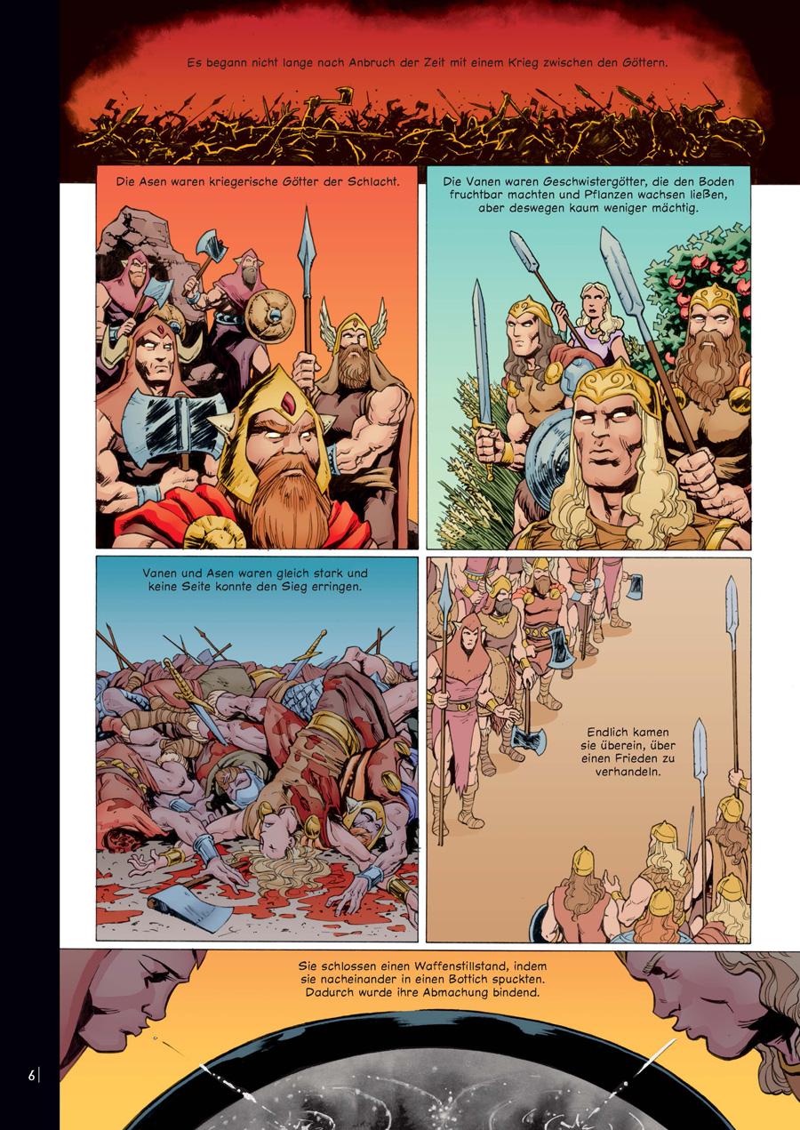 Beispielinhalt (Bild) Nordische Mythen und Sagen (Graphic Novel). Band 2